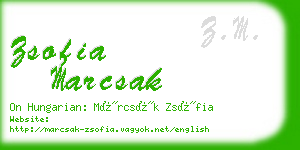 zsofia marcsak business card